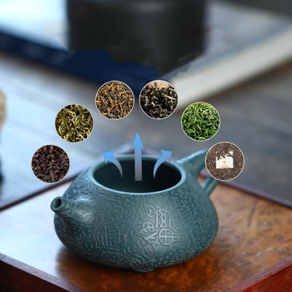 Original Ore Real Yixing Zisha Tea Pot Republic Green Clay Master Pot Handmade