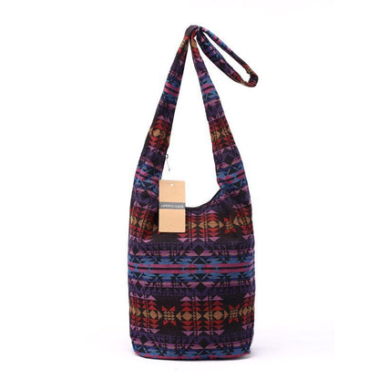 Shoulder Bag Bohemian Style Crossbody Purse Retro 36*34CM Brown Grey Red Purple