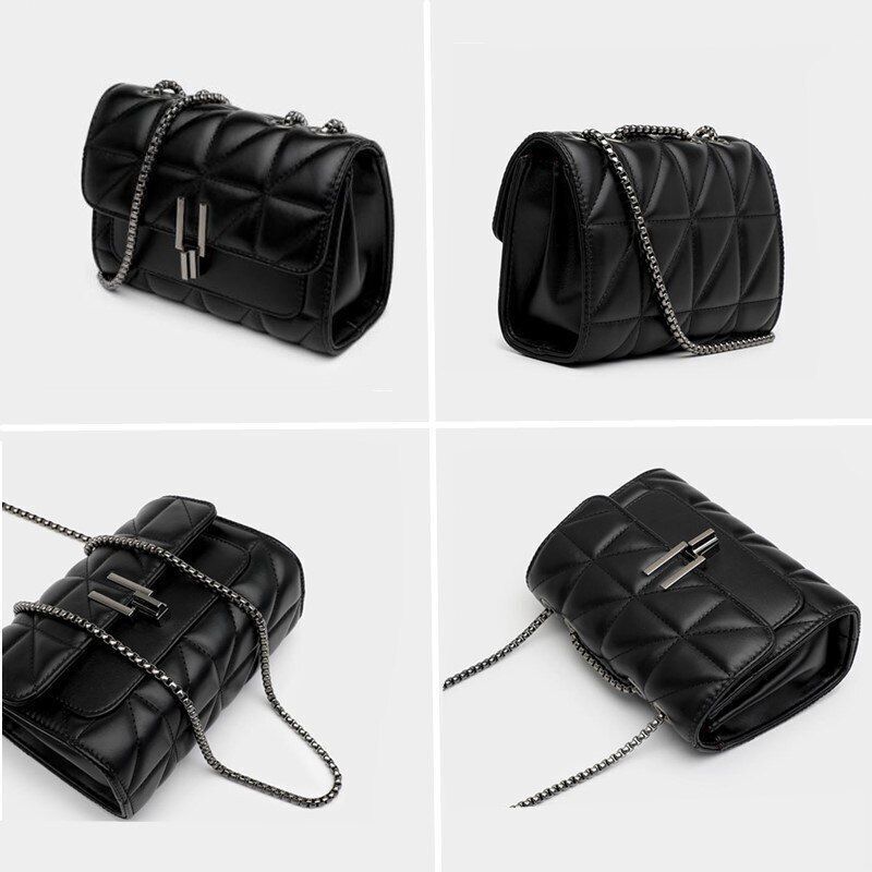 Luxury Bag Leather Chain Crossbody Bag Handbags Shoulder Bag Purse Flap Hasp 1PC