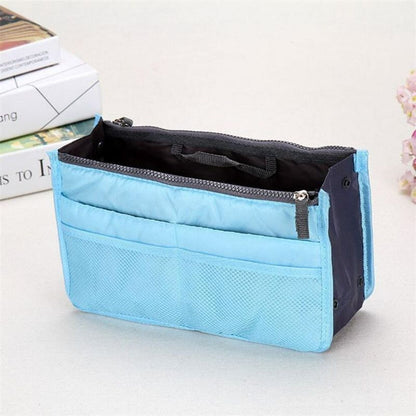 Tote Cosmetic Bag Double Zipper Makeup Bag Toiletries Large Nylon Travel Insert