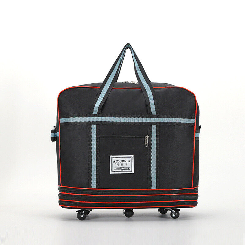 Oxford Luggage Box with Wheels Travel Bag Foldable Moving Storage Large Capacity