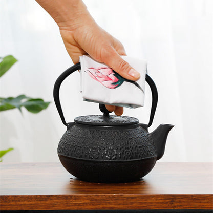 Velvet Fiber Tea Towel Water Absorbent Towel For Tea Set Pot Zen Style Lotus New