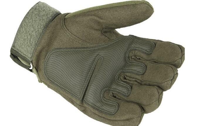 Size Medium Tactical Paintball Gloves with Knuckle Protection (Foliage Green)
