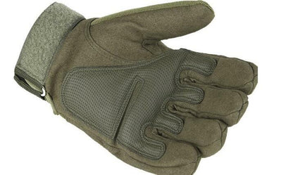 Size Medium Tactical Paintball Gloves with Knuckle Protection (Foliage Green)