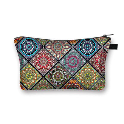 Vintage Pattern Multifunctional Cosmetic Bags Organizer Gothic Wallet Polyester