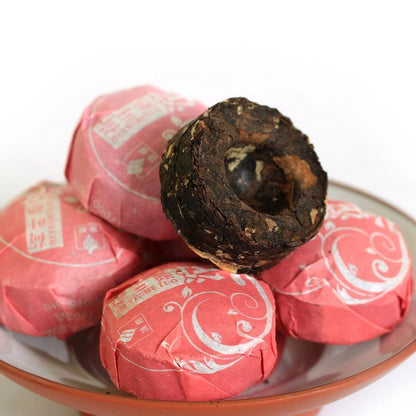 500g 2015 yr Lotus Leaf Flavored Mini Ripe Cake Fitness puer Pu'er Pu erh Tea