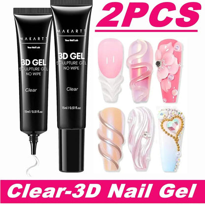 Makartt 3D Sculpting Gel – Clear Nail Art Glue 15g
