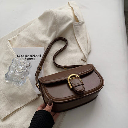 Saddle Shoulder Bags Women Crossbody Bag PU Leather Ladies Handbag