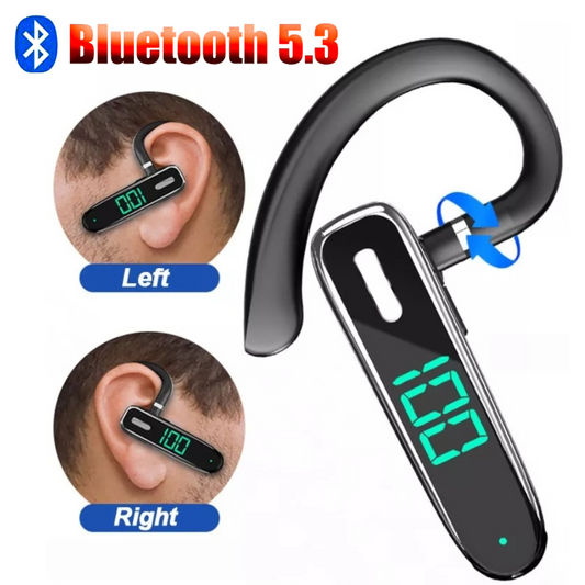 Bluetooth 5.3 Wireless Earpiece Headset Driving Trucker Earbuds Noise Cancelling