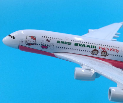 16cm EVA AIR AIRBUS A380 Passenger Airplane Aeroplane Diecast Aircraft Model