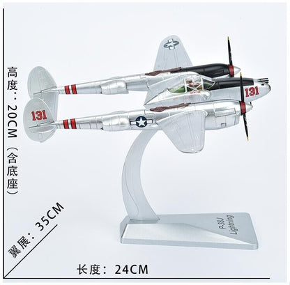 1:48 AF1 Lockheed Martin P-38J LIGHTNING USAF WWII Fighter Diecast Plane Model