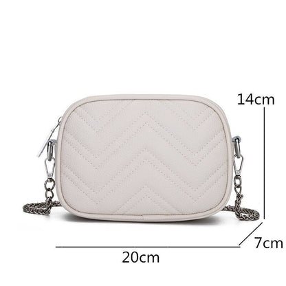 Women's Bag Leather Shoulder Bag Handbags Chain Small Ladies Crossbody Purse Sac