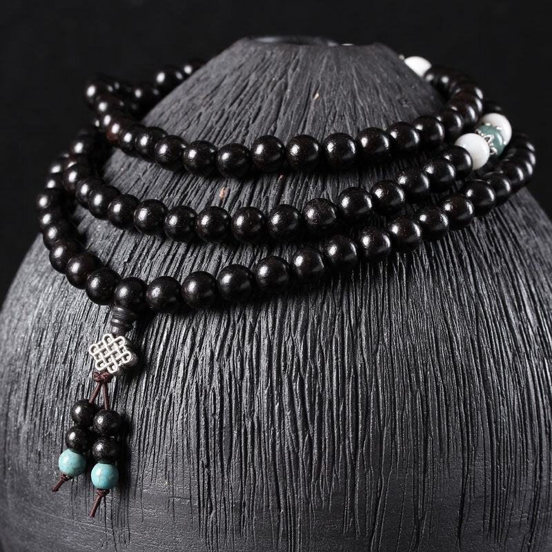 Natural Authentic African Ebony Purple Sandalwood Bracelets Men Women Beads
