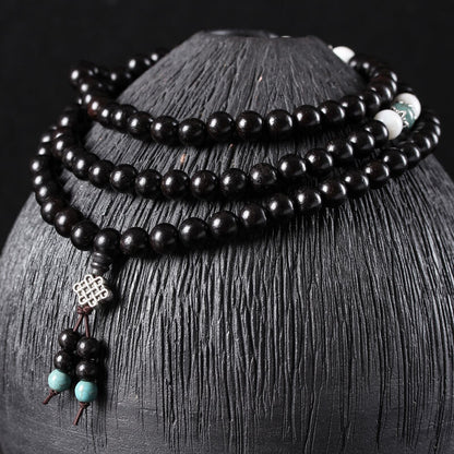 Natural Authentic African Ebony Purple Sandalwood Bracelets Men Women Beads