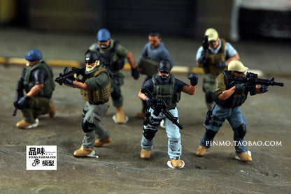 1/72 Modern Mercenary Bodyguard 7 Soldier Model