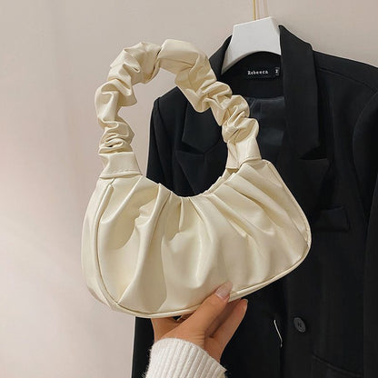 Summer Pleated Purse Cloud Bags Leisure Bag Shopping Shoulder Dumpling Handbag