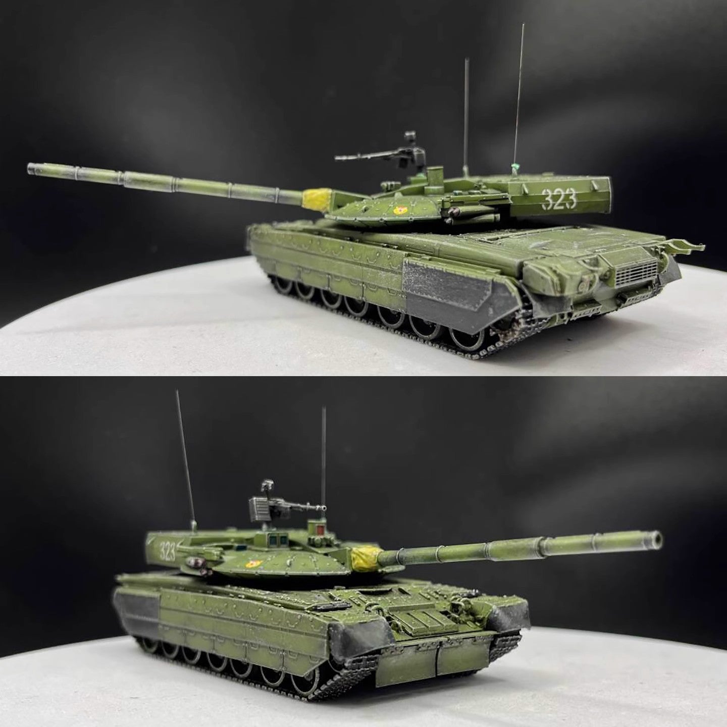 AM1/72 Russian 640 Blackhawk Tank Alloy Core Magnetic Gun Barrel Finished Model