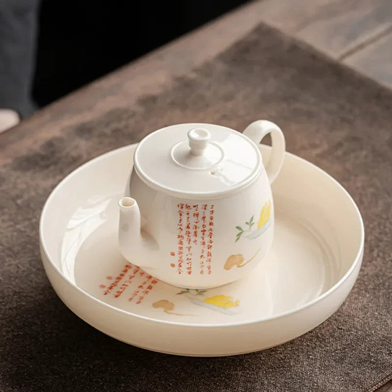 120ml Chinese Ceramic Handpainted Teapot Portable Tea Kettle Kungfu Teaware