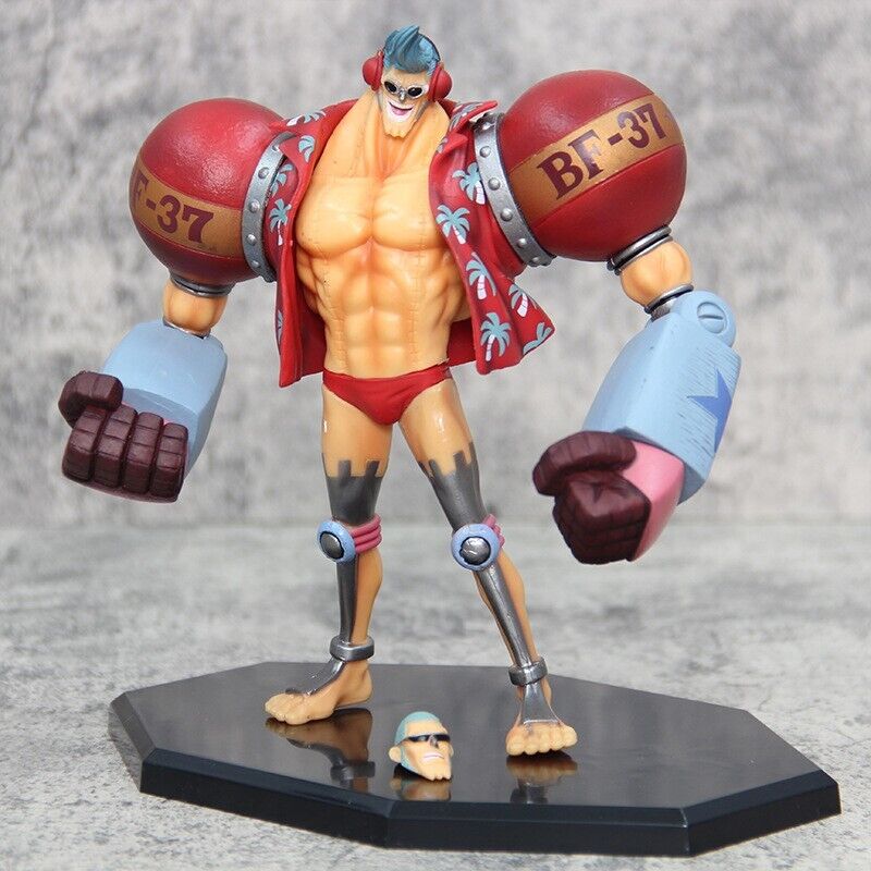 Anime One Piece Franky Frankie PVC Action Figure Model Toy Statue GK CUTTY·FLAMn