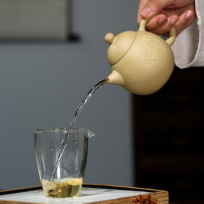 China Yixing Zisha Pottery Green Clay Handmade 270cc Dragon Egg Teapot 禅心龙蛋