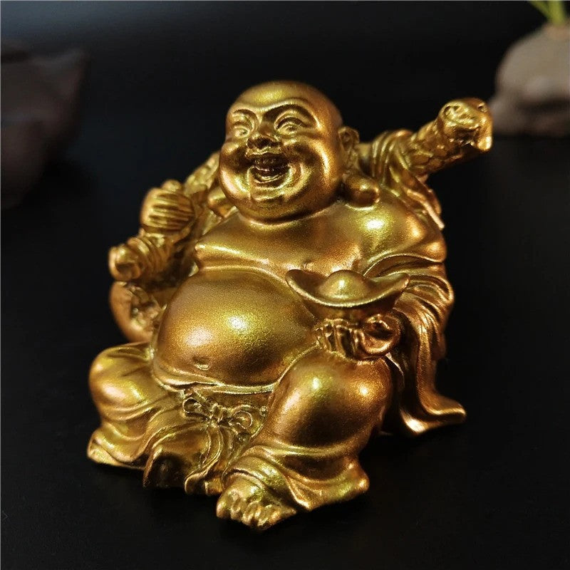 Laughing Buddha Statue Chinese Feng Shui Luck Money Maitreya Buddha Sculpture