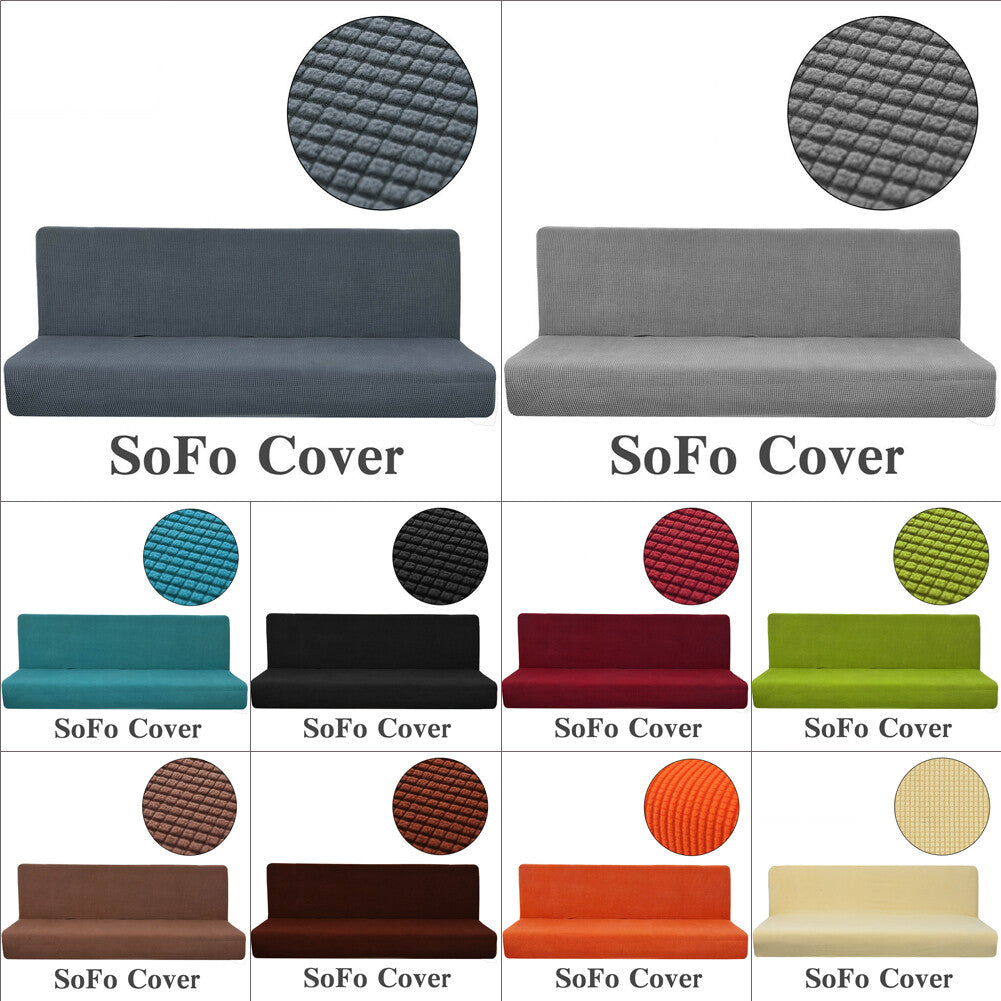 Waterproof Stretch Sofa Bed Cover Full Folding Armless Elastic Futon Slipcover