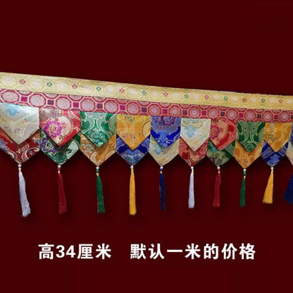 100cm Buddhist Temple Decorations Curtains Tibetan Style Hanging Curtains Tables