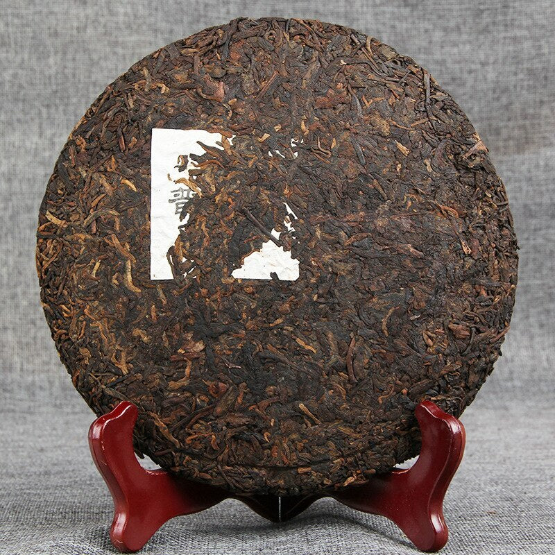 Ripe Pu Erh Tea Cake Menghai Qizi Yunnan Aged Shu Pu erh Tea 357g