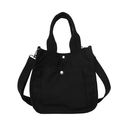 Fashion Handbag Canvas Tote Student Shoulder Bag Messenger Bags Magnetic Buckle
