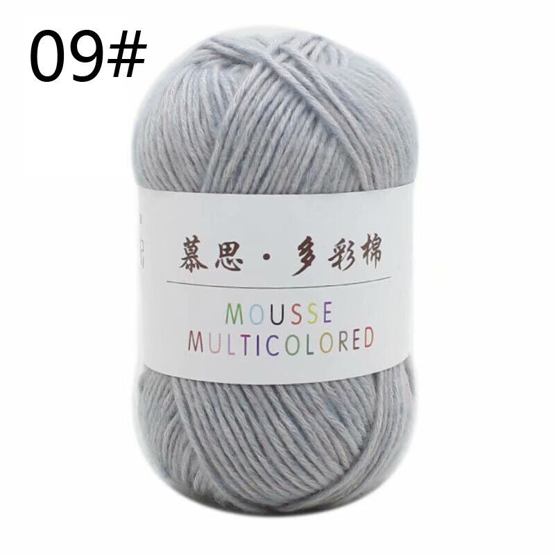Hot Sale 50g Soft Milk Cotton Baby Yarn Hand-dyed Wool Socks Scarf Knitting Yarn