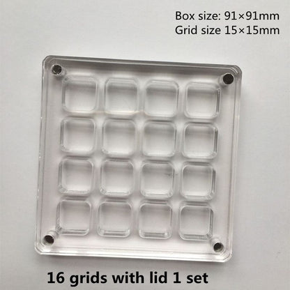 Watercolor Paint Empty Box 16/36 Grid Acrylic Transparent Magnetic Color Palette