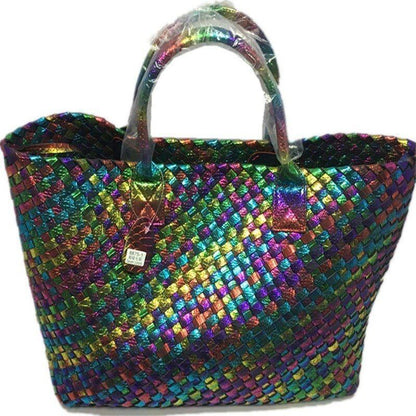 Snake Weaving Bag Shoulder Purse Vegetable Basket Large Shopping Bag 37*18*53 CM