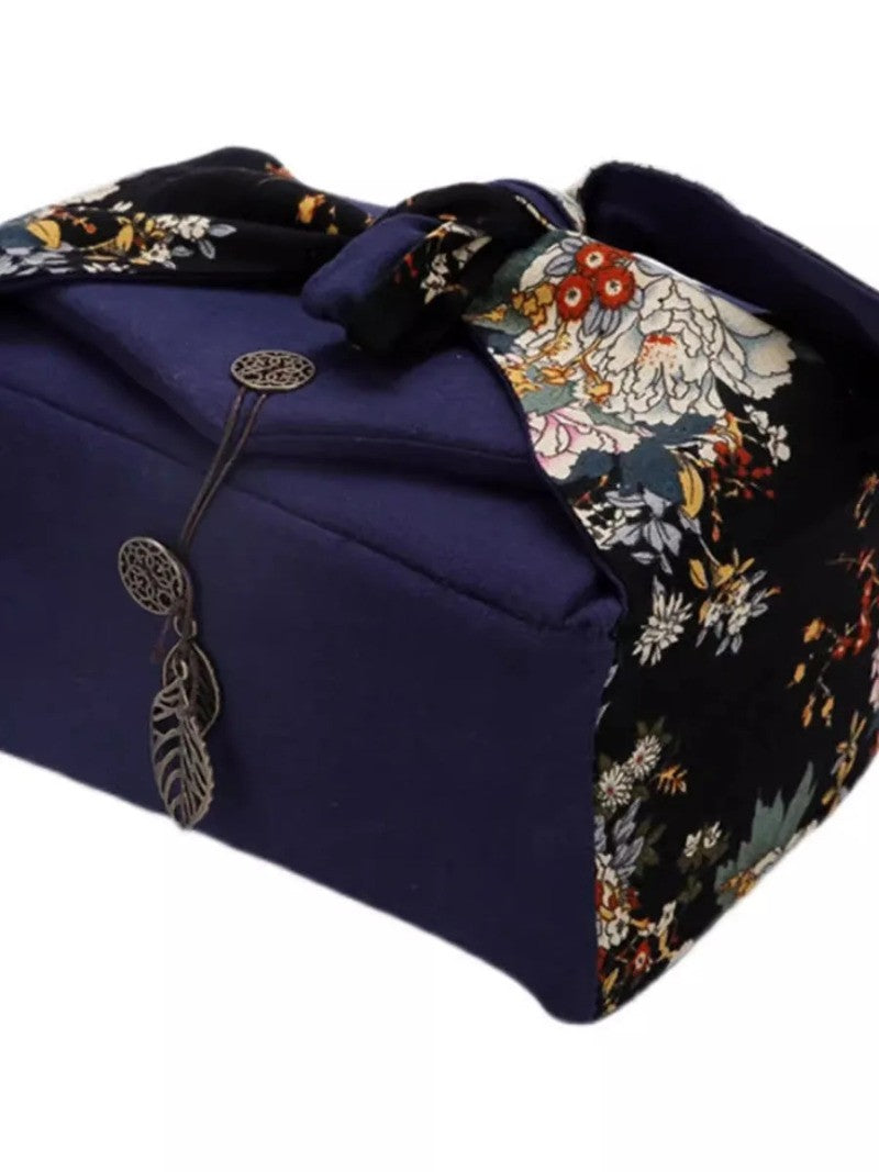 Exquisitely Portable Cotton Linen Tea Set Storage Bag 1 Pot 4 Cups Tea Bag