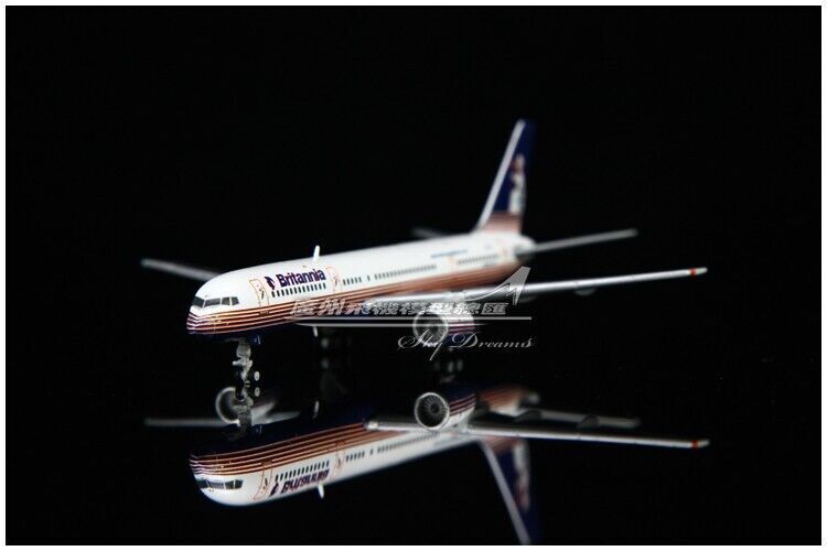 1:400 JC Wings Britannia BOEING 757-200 Passenger Airplane Diecast Plane Model