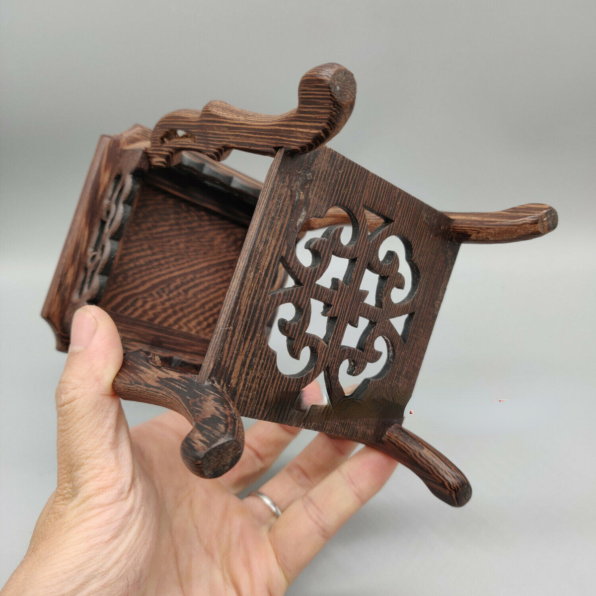 5.75'' New Wooden Practical Decor Small Square Semi Cascade Bonsai Display Base