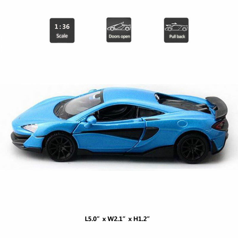 1/36 McLaren 600LT Model Car Diecast Toy Vehicle Boys Toys Kids Gifts Doors Open