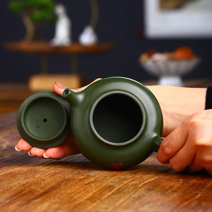 Marked Tea Pot Real Yixing Zisha Republic Green Clay Master Pot Handmade Craft