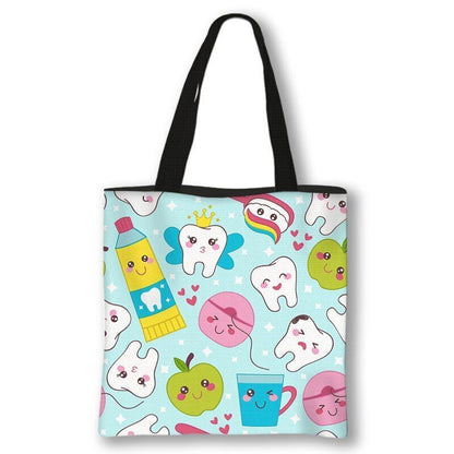 Handbag Casual Tote Bag Shoulder Purse Travelling Storage Pouch Polyester Print