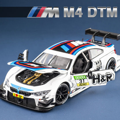 1:24 BMW M4 GT3 Diecast Model Car Track Racing Toy Vehicle Sound Light Kids Gift