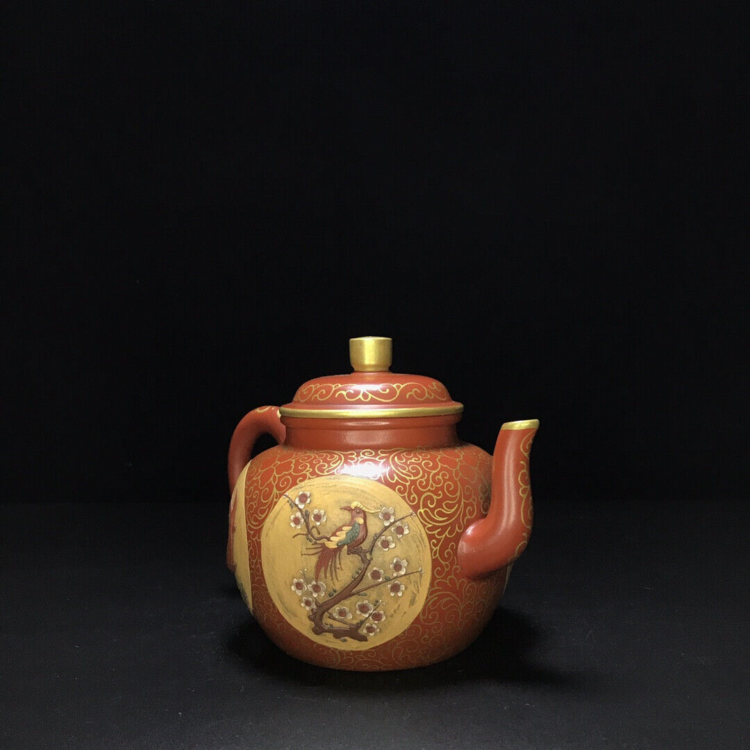 Chinese Yixing Zisha Clay Handmade Exquisite Teapot （春华秋实 底款：康熙御制）