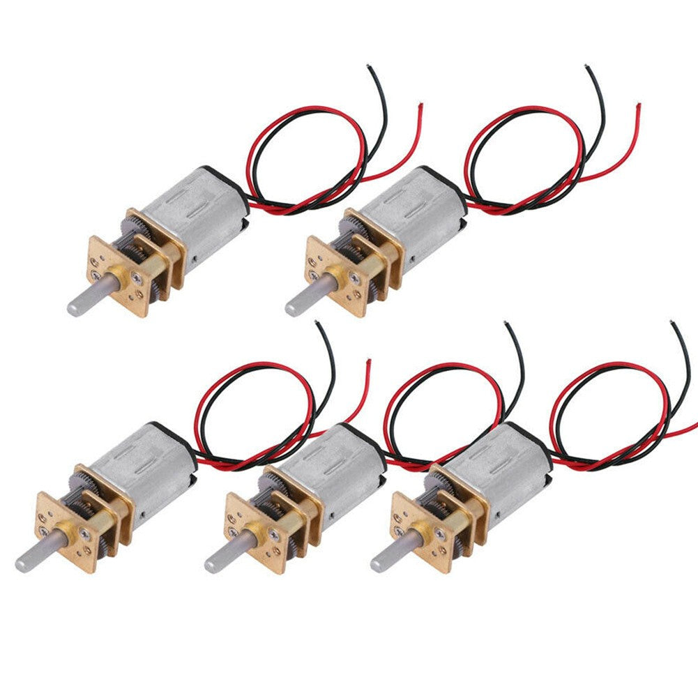 5Pcs Micro Mini N20 Gear Motor DC Slow Speed Full Metal Gearbox Reducer Toy