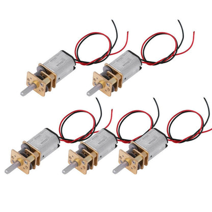 5Pcs Micro Mini N20 Gear Motor DC Slow Speed Full Metal Gearbox Reducer Toy