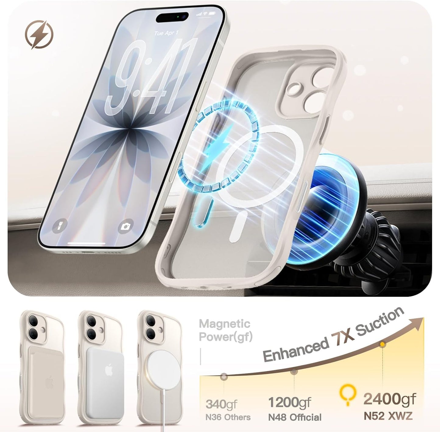 For Iphone 17 Case for Women Girls,【Compatible with Magsafe】,【Camera Control】,【F