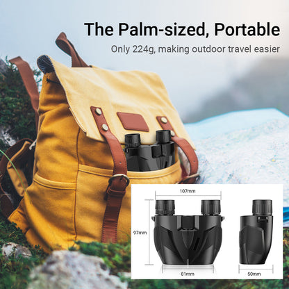 Pocket Folding Long Range Binoculars Kids Telescope Folding Compact Binoculars