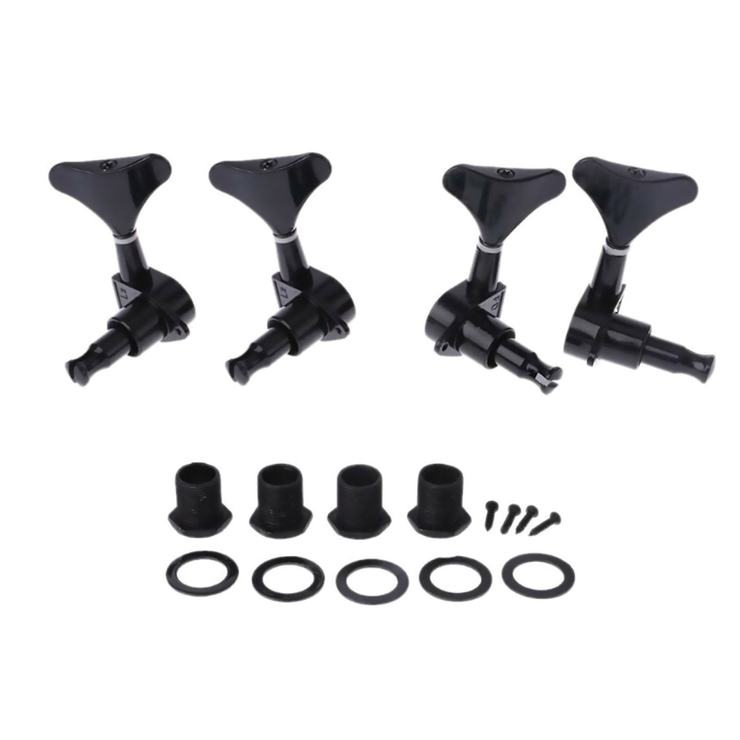 Black 2L+2R 4 Acoustic Guitar String Tuning Pegs Closed Gear Machine Heads B