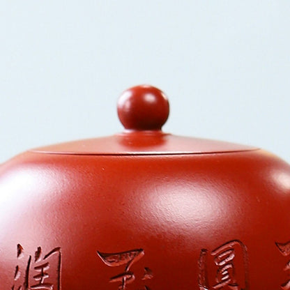 Chinese tea pot marked character carved real yixing zisha clay master pot 280ml