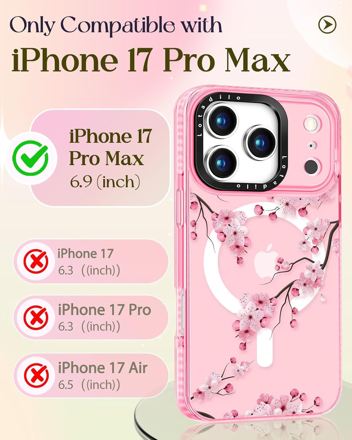Case for Iphone 17 Pro Max Case Compatible with Magsafe Ring Holder Stand - for