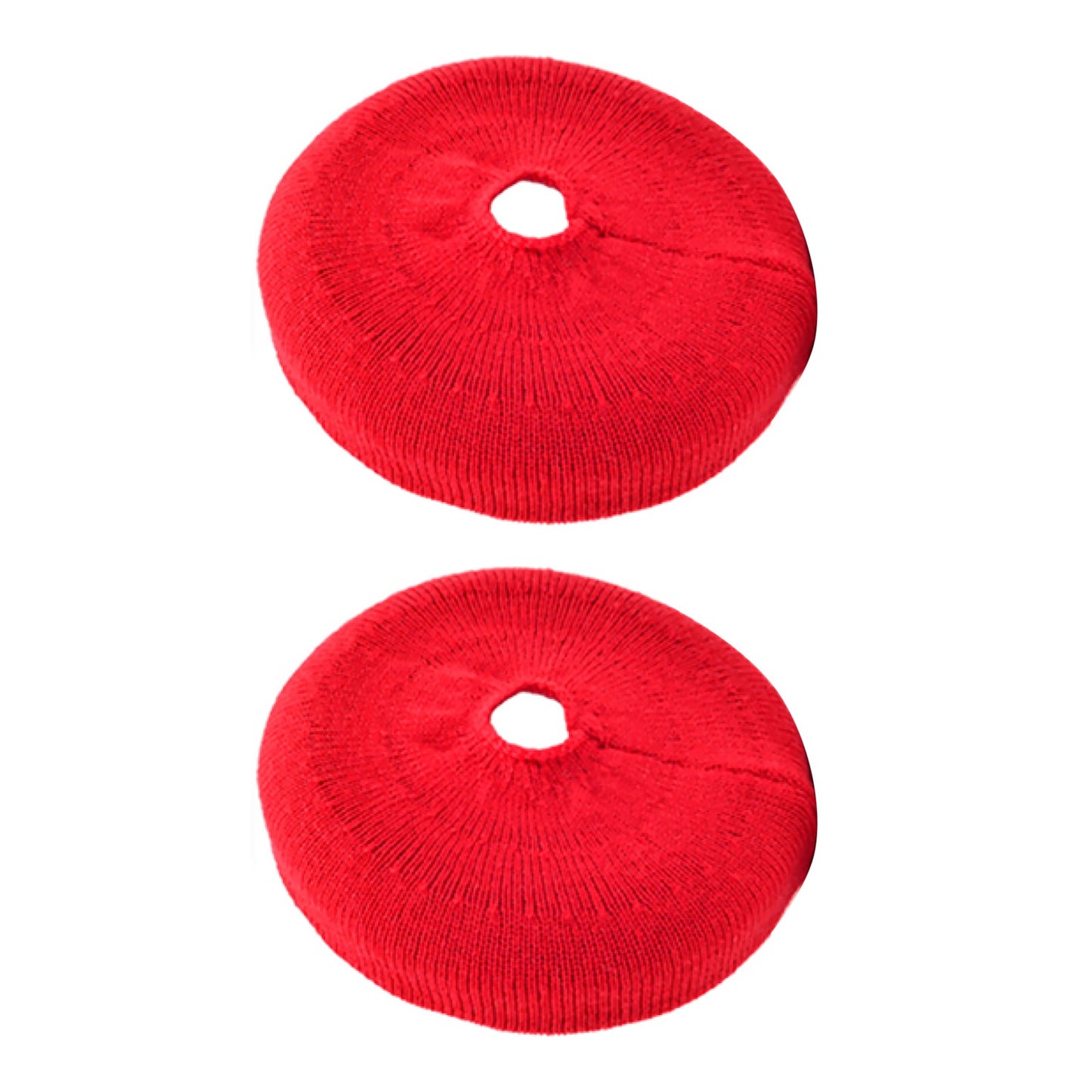 1Pair Red Anti-dust Velour Fabric Case Cover For On-ear Over-ear Headphones ss