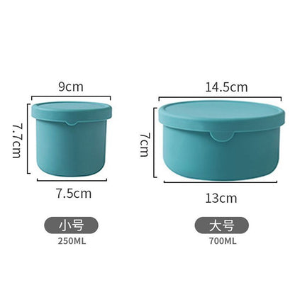 Food Storage Container Silicone Reusable W/ Airtight Lid Snack Lunch Bento Boxes