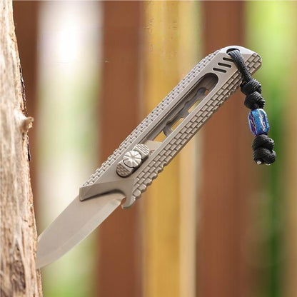 Titanium Alloy Knife Lanyard Bead Paracord Bracelet Bead Necklace Pendant DIY